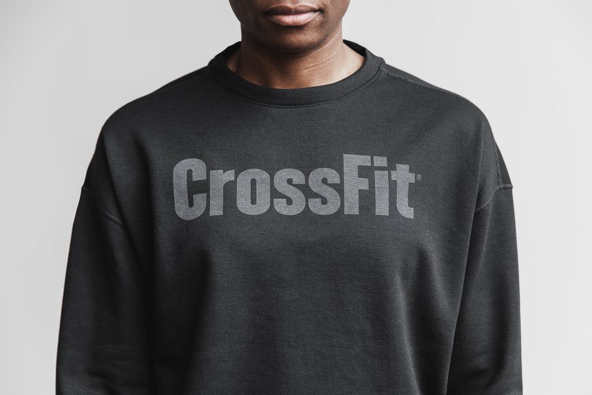 Nobull Crossfit® Crew Women's Sweatshirts Black | Australia (WZ0458)